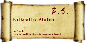 Palkovits Vivien névjegykártya